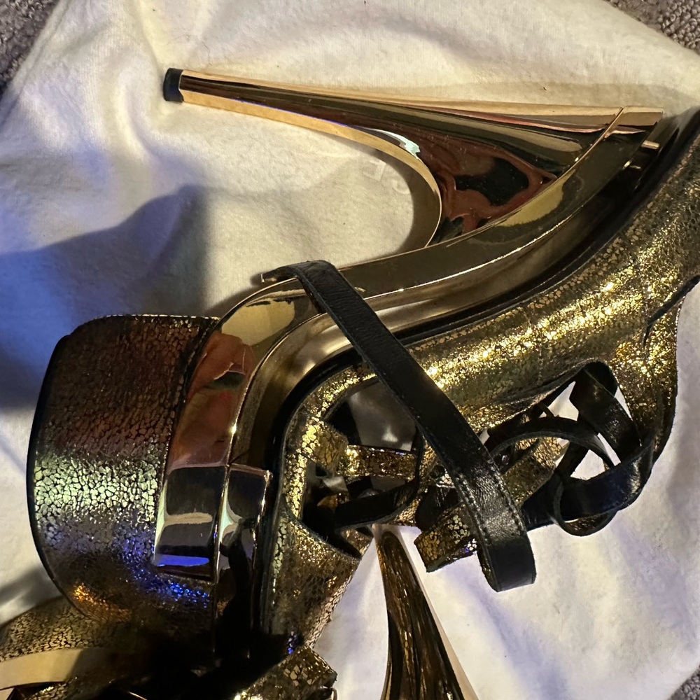 Elegant Gold Stiletto Heels